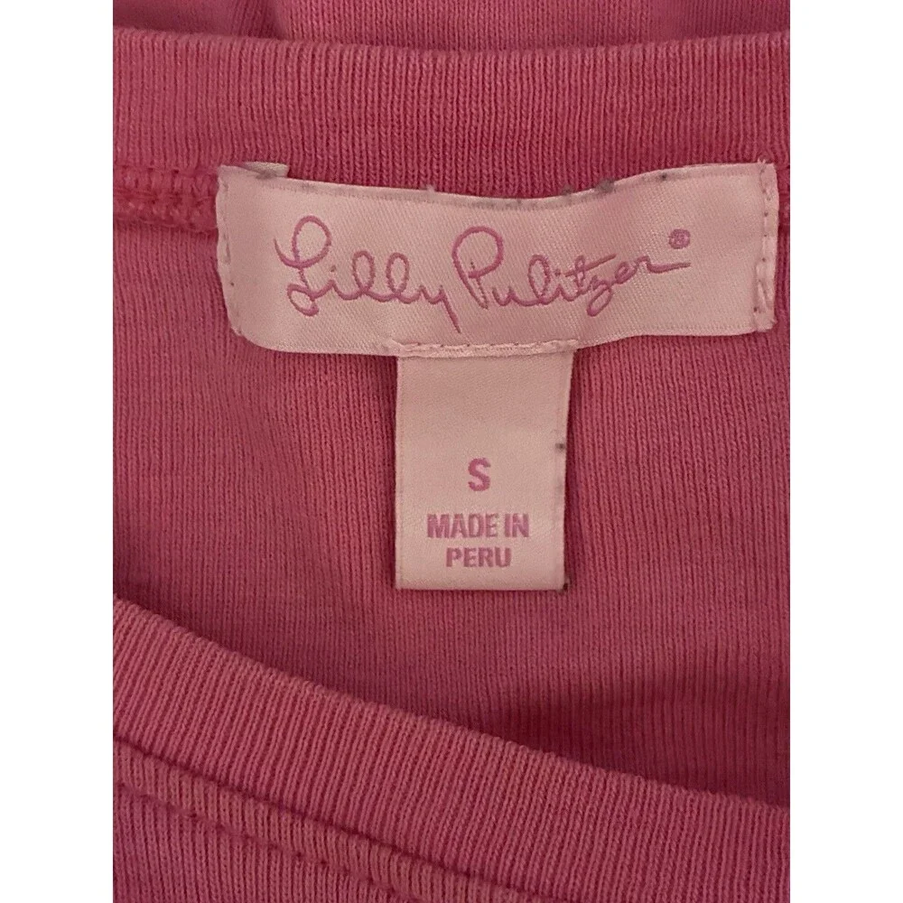 Lilly Pulitzer Women’s Pink Short Sleeve T-shirt Size Small - Picture 7 of 9